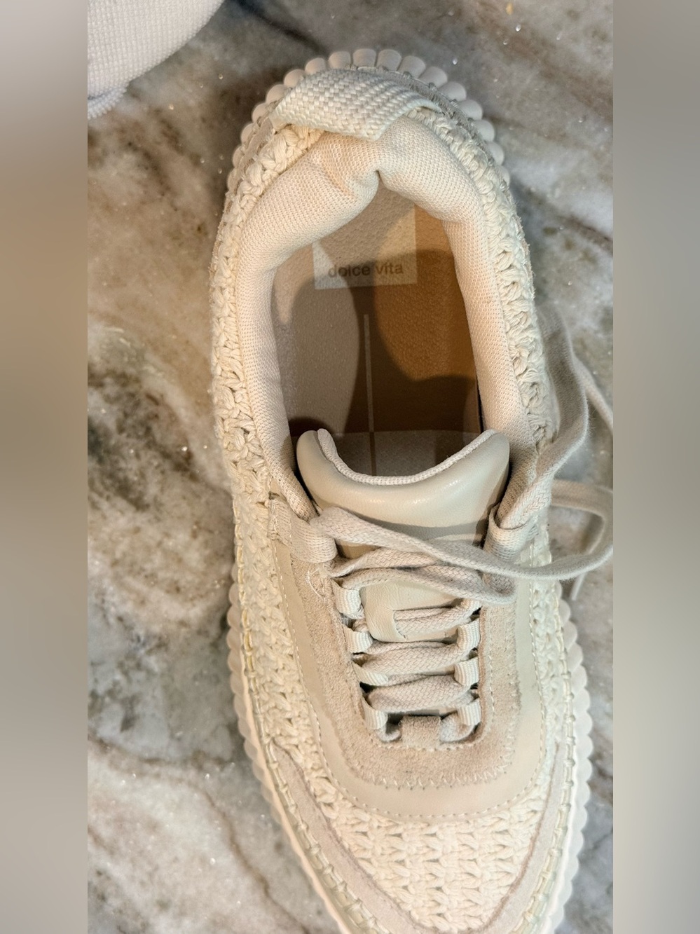Women’s DOLCE VITA Dolen platform crochet sneakers- Size 8.5 - Picture 7 of 8